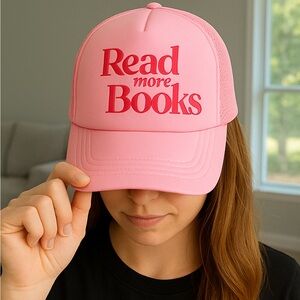 📚 Book Lovers Soft Foam Trucker Hat with 'Read More Books' Design